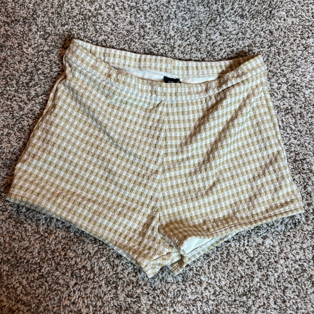Triangl swim shorts yellow gingham